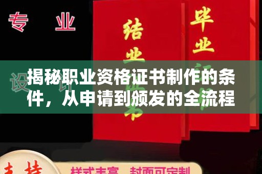 管城揭秘职业资格证书制作的条件，从申请到颁发的全流程解析